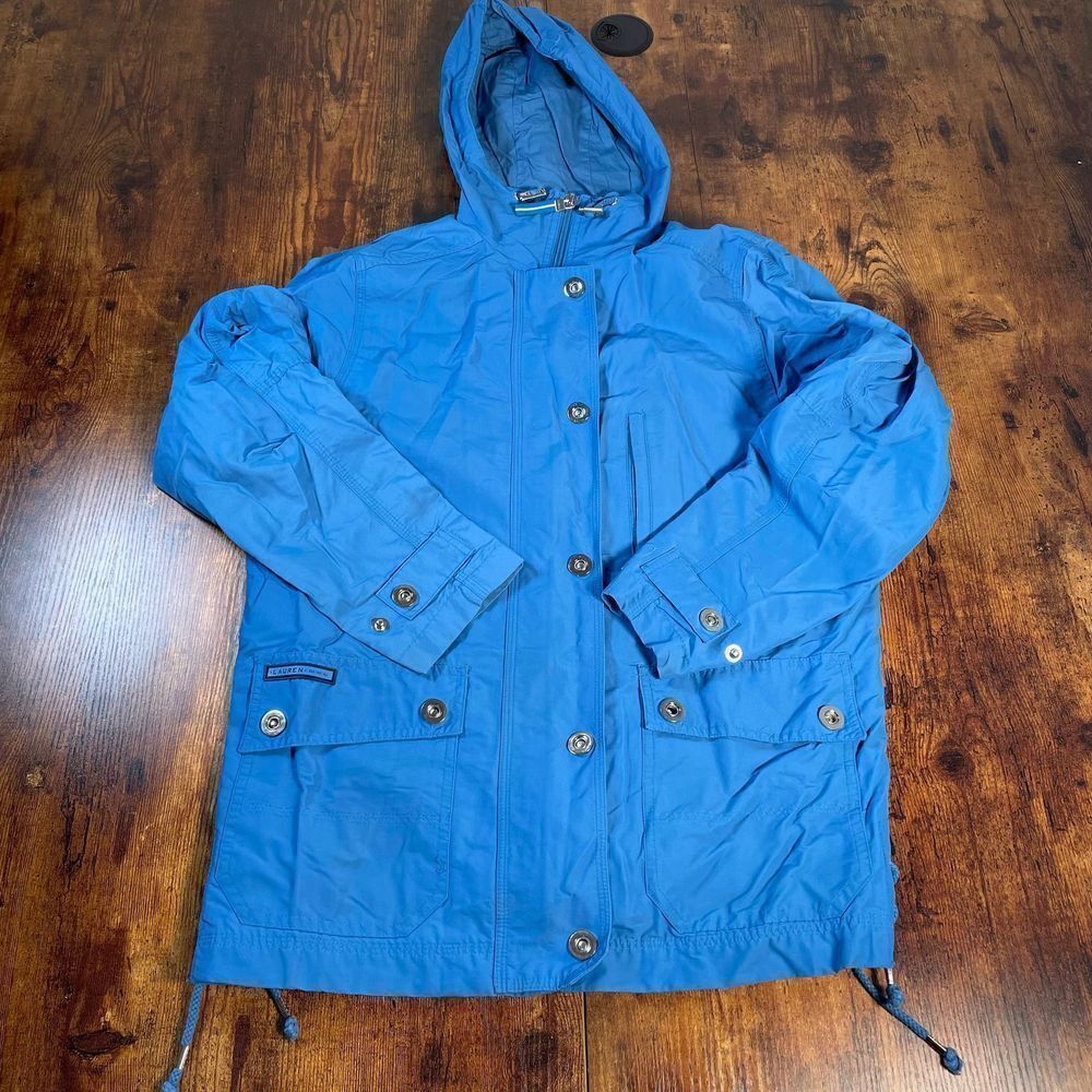 Lauren Hooded Hiking/Rain Jacket P/S Baby Blue Coat